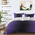 thumbnail image 4 of Purple Black Ombre Duvet Cover Set, Gradient Contemporary Abstract Art Soft Duvet Cover Full Size Bedding Set 4 Pieces, 1 Quiltcover and 2 Pillowcases with Zipper, 1 Bed Sheet for All Seasons, 4 of 9