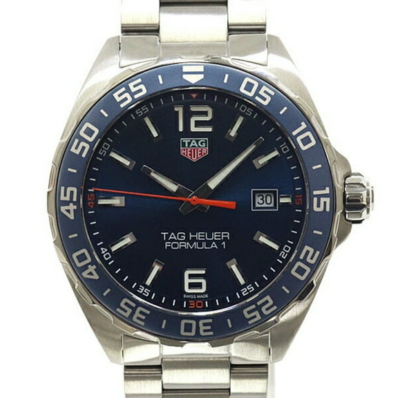 Pre-Owned TAG Heuer Men's Watch Formula 1 WAZ1010 Blue Dial Quartz Finished (Good)