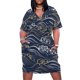 thumbnail image 2 of La ola azul del océano profundo vestido suelto con botones vestido de mujer vestidos de noche para mujer, 2 of 7
