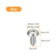 thumbnail image 2 of ST5x12x10mm Phillips Pan Head Self-tapping Screw with Washer, 50 pack - 304 Stainless Steel Wood Screw (Silver), 2 of 6