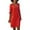 Red, variant on Women's Casual Dress And Short Sleeve Holiday Semi Casual Dress V-Neck Solid Color Women’s Dress White 3XL