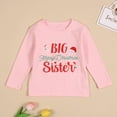 thumbnail image 3 of ESHOO Little Sister Big Sister Matching Outfits Toddler Girls Cotton T-shirt Tops Newborn Baby Romper, 3 of 8
