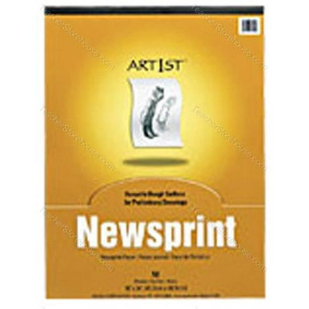 ART1ST NEWSPRINT PAD 12X18 50 SHT