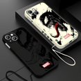 thumbnail image 4 of Funda de teléfono de superhéroe Marvel Venom Cool para Apple iPhone 15 14 13 12 11 Pro Max Plus 8 7 SE Liquid Left Rope Capa Cover, 4 of 5