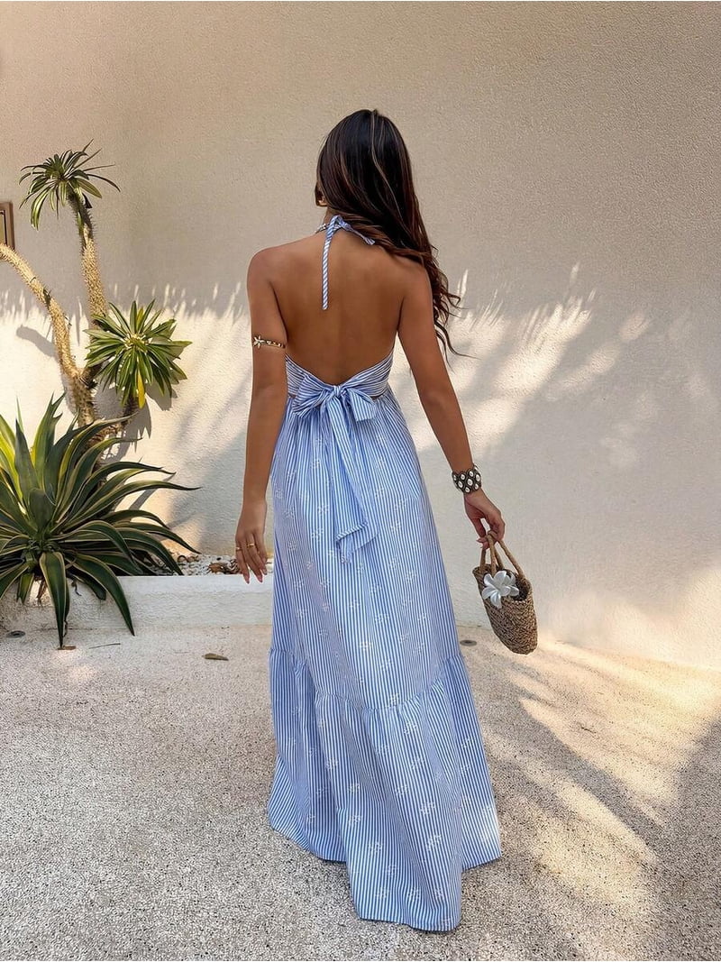 maxi dress tribal print Maxi Frill Dress - Tribal Print $44.99, SCROLL LEFT , TO  VIEW OR PURCHASE: Tap shopping  bag icon on bottom left. , WORLDWIDE  SHIPPING! ,  Easy self returns ,  One Size Fits Medium