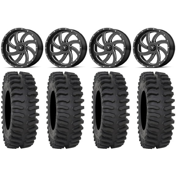 MSA Milled Switch 20" Wheels 33" XT400 Tires Polaris RZR XP 1000 / PRO XP / Ranger XP 900/1000