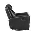 thumbnail image 2 of Lexicon Littleton Faux leather Swivel Glider Reclining Chair in Black, 2 of 5