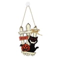 thumbnail image 2 of Decoración de Halloween perfecl Ornamento puerta Interior Gato Calabaza, 2 of 8