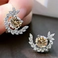 thumbnail image 5 of Women Jewelry 925 Silver Stud Earrings Cubic Zircon Gorgeous Party Gifts A Pair, 5 of 8