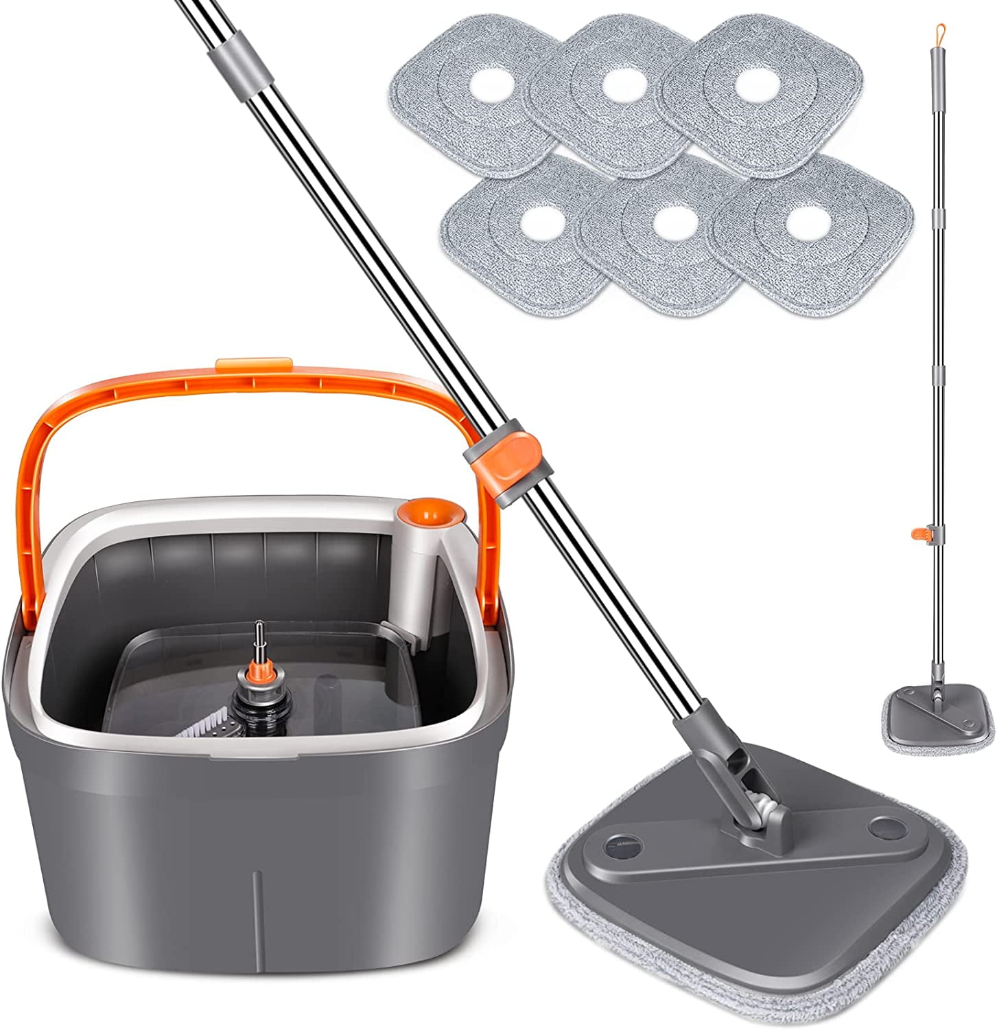 Danhaei Spin Mop and Bucket with Wringer Set, Support Self Separation