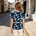 thumbnail image 5 of Mitankcoo Girls Camo Print Tops Round Neck Puff Sleeve T-Shirts Blouse for Daily & School 4-15Y, 5 of 8