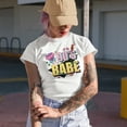 thumbnail image 2 of 90s Babe, Artsy Retro & Millennial Themed Merch Gift, Heather Grey T-Shirt, XL, 2 of 5
