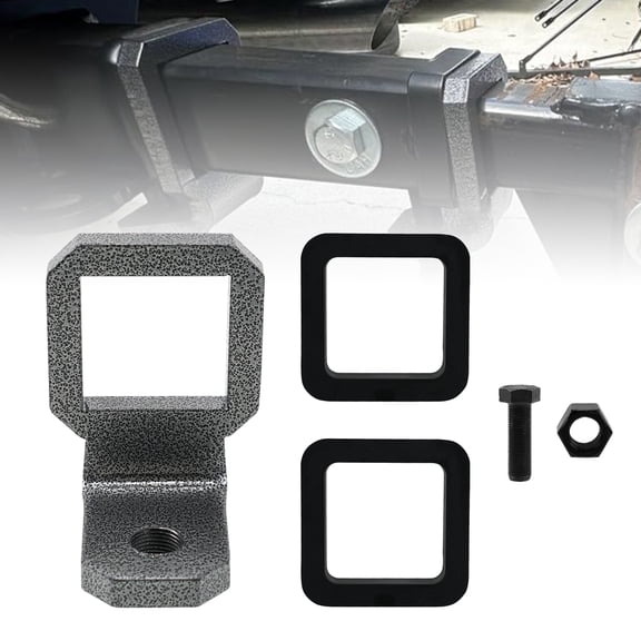 RULLINE 2" Anti Rattle Hitch Clamp with 2 Silencer Pads, Carbon Steel Hitch Tightener Stabilizer, No-Tool Installation, Powder Coated Anti-Rust Fit for 2 Inch Hitch Receiver Bike Rack Trailer Cargo