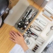 Pawsdot Utensil Organizer, Assorted Color, Plastic, for Storage, with Lid and Drain Board, 2Pcs