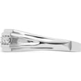 thumbnail image 3 of Sterling Silver Rhodium Plated Diamond Men's Ring (Size 10) Made In India qr5052-10, 3 of 5