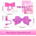 thumbnail image 3 of Cup Accessories Set for Stanley 30OZ & 40OZ Tumbler with Handle, Letter Charms, Bow & Diamond Straw Covers, Glitter Silicone Boot, Personalized Sticker for Stanley Cup Accessories, 3 of 10