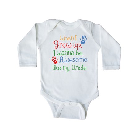 

Inktastic Awesome Like My Uncle Gift Baby Boy or Baby Girl Long Sleeve Bodysuit