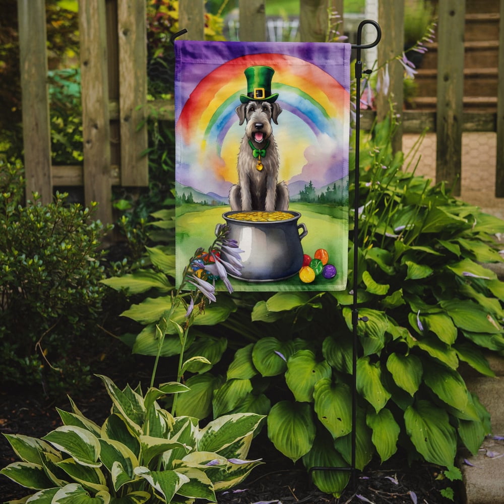 Irish Wolfhound St Patrick's Day Garden Flag 11.25 in x 15.5 in