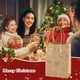 thumbnail image 5 of Uuiauoio Christmas Snowflake Tote Bag with Flat Bottom, Kraft Paper Gift Packaging for Holiday Parties, Festive Tree Design Carry Bag for Seasonal Present Wrapping and Events, 5 of 6