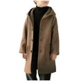 thumbnail image 2 of ATOGUTA Boys Dress Coats Kids Trench Coat Winter Pea Coat with Pockets Size 2T-15 Khaki, 2 of 6