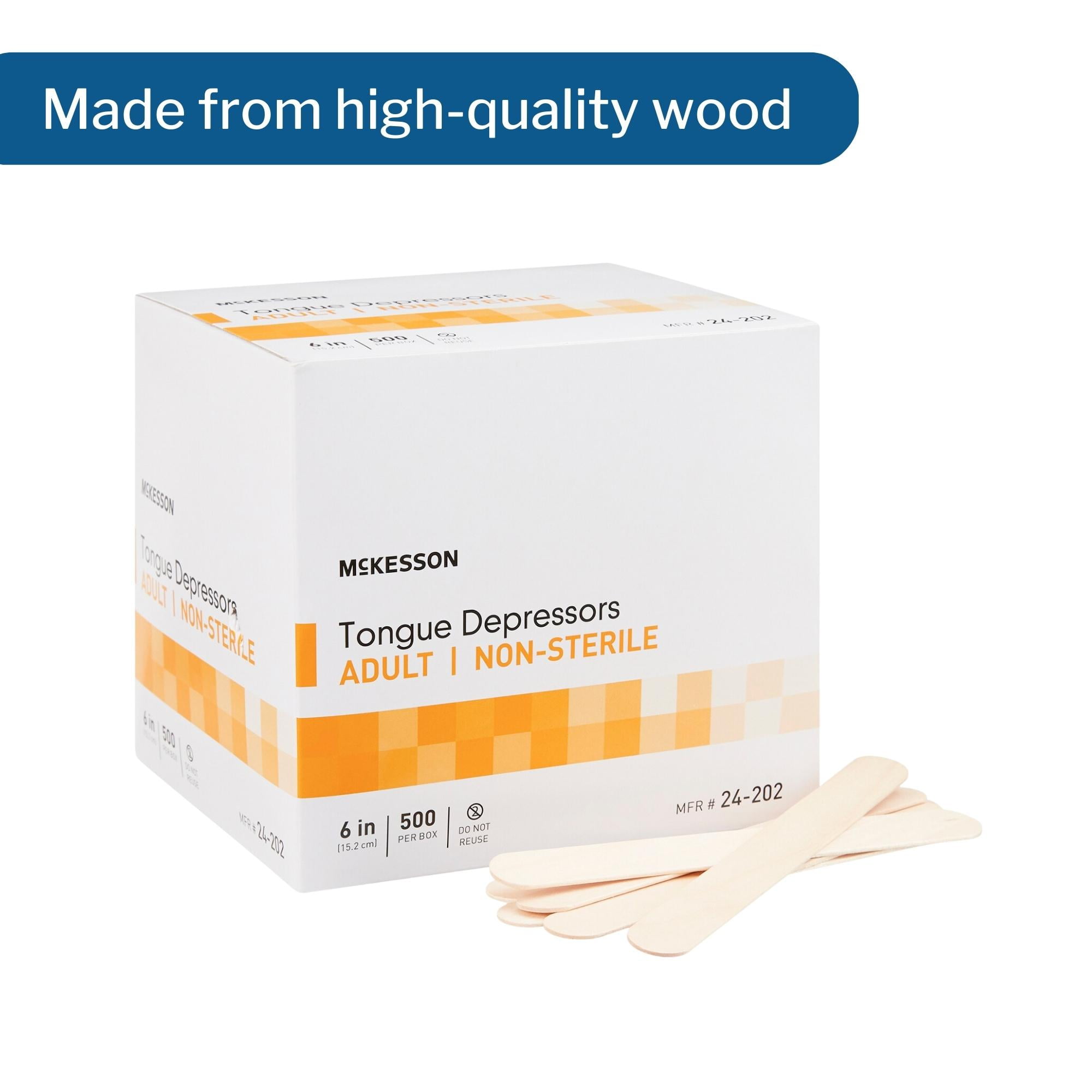 MediChoice WOD3005 Standard Tongue Depressors Wood Shaft 6inch (x