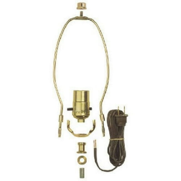 Westinghouse Push-Through Medium Base Brass Make-A-Lamp Kit