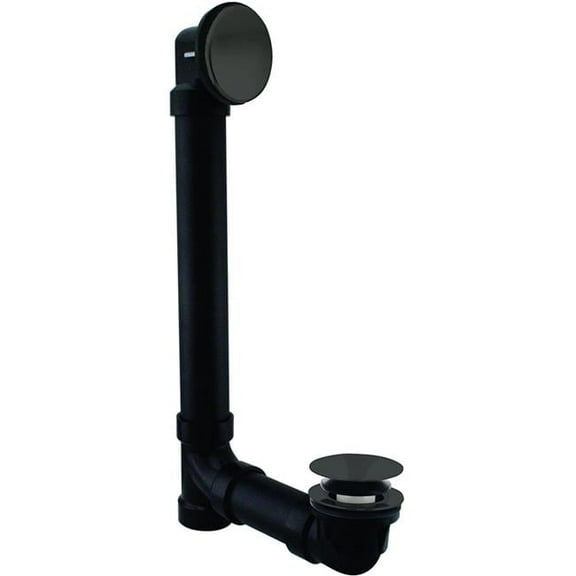 1.5 in. Waste & Overflow with Tip-Toe Bath Drain, Matte Black