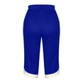 thumbnail image 4 of Patlollav Womens Summer High Waisted Solid Color Capris Matching Slim Fitting Yoga Gym Pants, 4 of 6