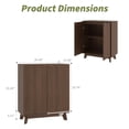 thumbnail image 3 of QinaQin Gabinete de almacenamiento de madera estilo escandinavo con 2 puertas y repisa ajustable, ideal para cocina, sala, recámara o como mueble TV, 3 of 8