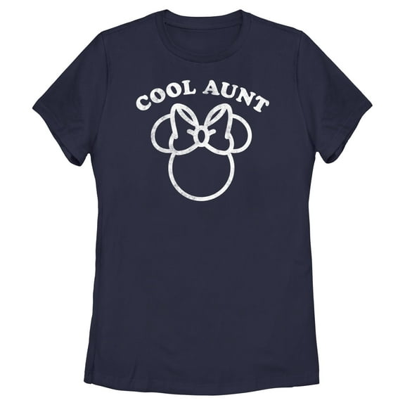 Women's Minnie Mouse Distressed Cool Aunt Graphic T-Shirt