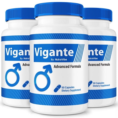 (3 Pack) Vigante - Official Vigante Pills For Prostate Heath, All Natural Formula To Support Control, Energy & Overall Well-Being, Review (180 Capsules)