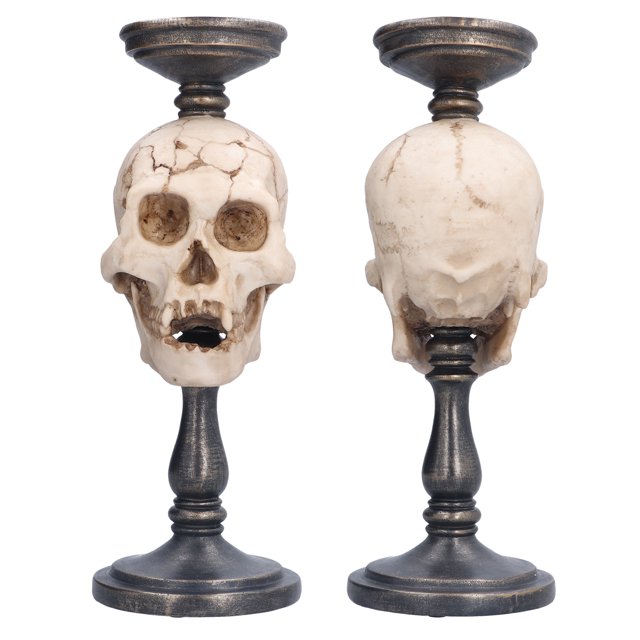 Candlestick Holders, Scary Decorative Skull Decor Resin Durable Terrifying Unique For Decorations