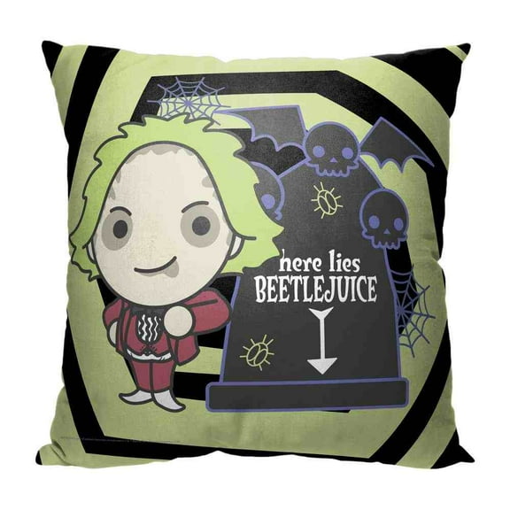 Warner Bros Beetlejuice Beetlejuice Grave Kids Printed Throw Pillow