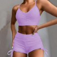 thumbnail image 2 of MKLEKYY Trajes De Baño Completo Mujer Women Vintage Swimsuit Two Piece Retro Ruched High Waist Print Bikini Set Sunflower Print Overlay Swimsuit, 2 of 6