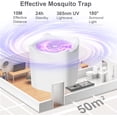 thumbnail image 3 of Lámpara antimosquitos, lámpara eléctrica antimosquitos para exteriores, lámpara antimoscas para interiores, USB, potente trampa para insectos, color blanco, 3 of 5