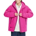 thumbnail image 5 of Mrmaere Men's Hooded Zip-Up Jacket Multi-Color Option Casual Warm Outerwear for Daily & Outdoor Wear Hot Pink XXXL, 5 of 6