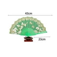 thumbnail image 5 of Tnobhg Folding Fan Vintage Style Floral Folding Hand Fan Elegant Performance Fan for Party Wedding Decoration, 5 of 7