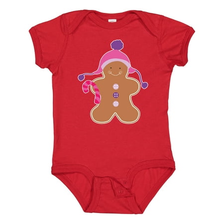 

Inktastic Gingerbread Cookie Wearing A Pink Hat Girls Baby Bodysuit