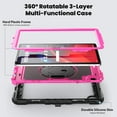 thumbnail image 2 of Dteck for Lenovo Tab M11 11-inch 2024 Case with Built-in Screen Protector, Shockproof Case with Shoulder Strap & Rotating Hand Strap Kickstand for Lenovo M11 (TB330FU / TB330XU) Tablet,Black + Rose, 2 of 8