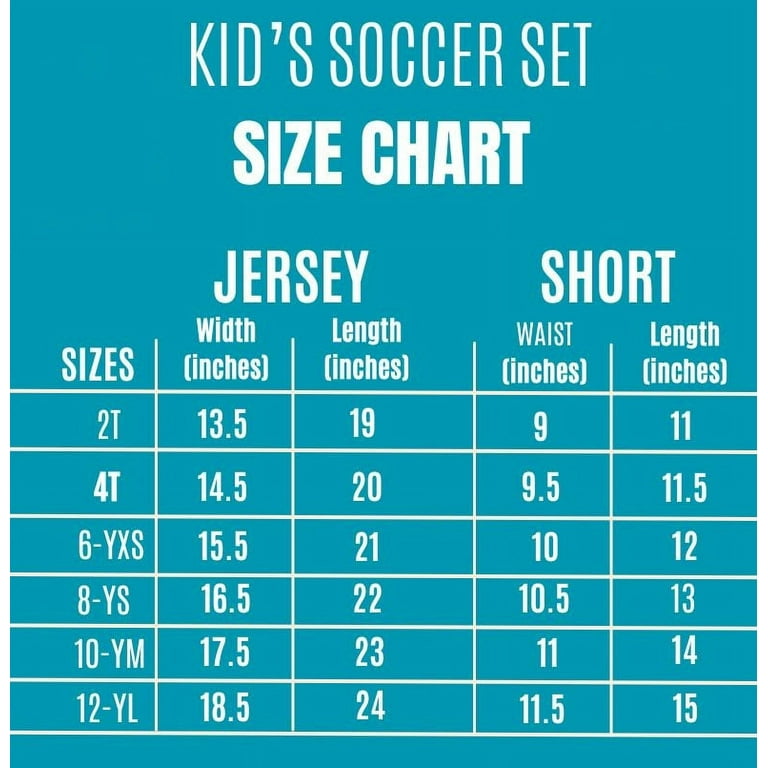 USA Soccer Kids Set, Jersey & Shorts, USA Home Jersey- Size 6 (Youth  X-Small)