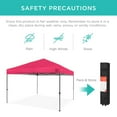 thumbnail image 6 of Best Choice Products 10x10ft Easy Setup Pop Up Canopy w/ 1-Button Setup, Wheeled Case, 4 Weight Bags - Hot Pink, 6 of 10