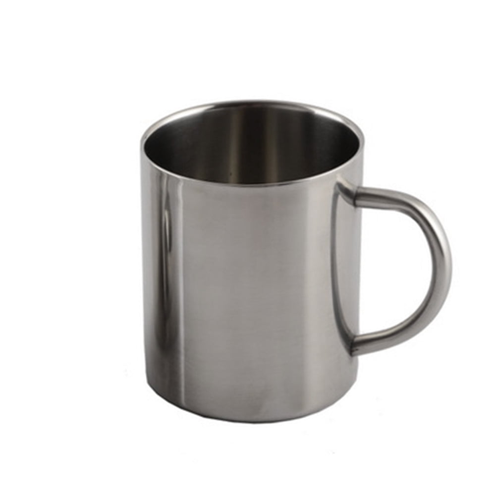300ml Portable Mug Stainless Steel Double Walled Insulated Coffee Beer Cup Home