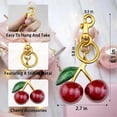 thumbnail image 4 of Cherry Keychain Cherry Bag Charms Purse Charms for Handbags, 4 of 5