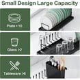 thumbnail image 3 of Dish Drying Rack Expandable Small Sink Dish Rack with Silicone Drying Tray Over Sink Dish Drainer for Kitchen Counter with Utensil Holder Drain Rack Fit for \u\u\u\u, 3 of 7