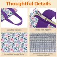 thumbnail image 4 of Pioneer Flower Floral Print Pattern Insulated Lunch Bag for Women & Adults,Large Portable Soft Cooler Lunch Bag,Thermal Food Storage Tote with Pearl Cotton,8.66L,8.75x5.75x9.5 Inch, 4 of 6