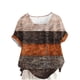 thumbnail image 1 of Camisetas de Manga Corta para las Mujeres Casual Cuello Redondo Cómodo de Lino Camiseta Botón Blusa Top Verano Manga Corta para las Mujeres, 1 of 5