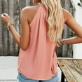 thumbnail image 4 of Nrmvnmi Tank Tops for Women Sleeveless Round Neck Tops Casual Pleated Double Layers Chiffon Blouse Shirts For Mothers day gifts, 4 of 7