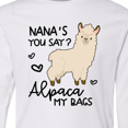 thumbnail image 4 of Inktastic Nana's You Say Alpaca My Bags Long Sleeve Youth T-Shirt, 4 of 5