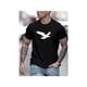 thumbnail image 1 of Eagle Pattern T-shirt Men's Casual Street Slightly Stretch Round Neck Tee Shirt For Summer Fall, 1 of 6