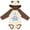 Natural & Brown w Ears, variant on 1st Birthday Boy Rocket Ship Boys Long Sleeve Baby Bodysuit